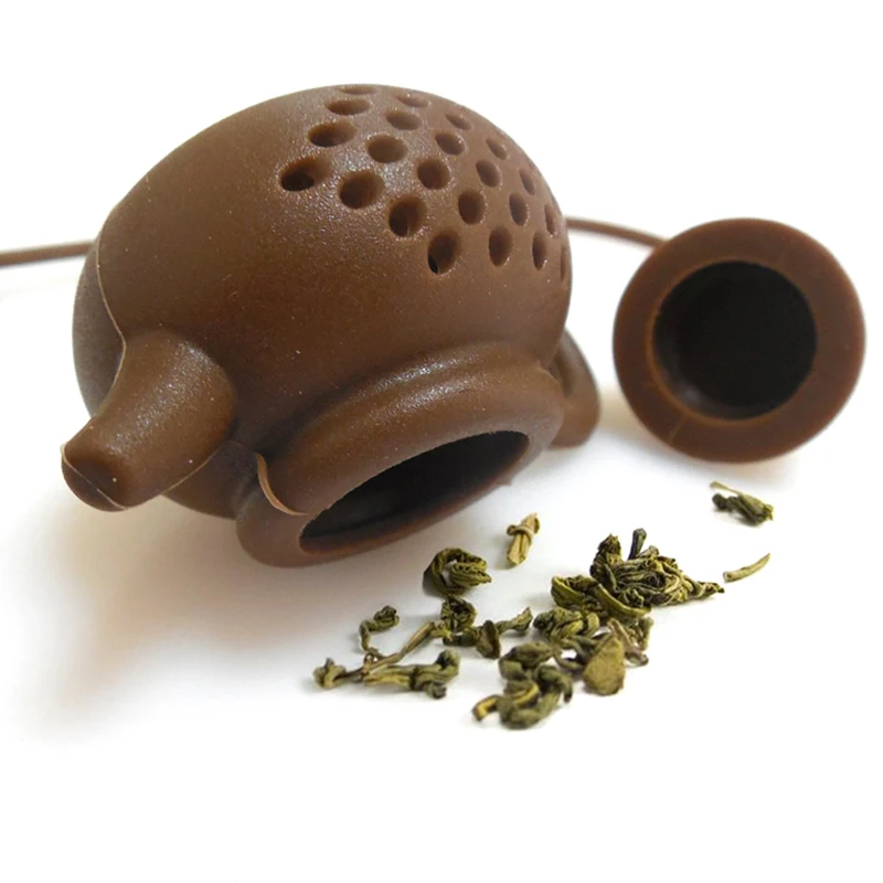 Silicone Teapot-shape Tea Infuser Repeatable Strainer Tea Bag Leaf Filter Diffuser Teaware Creative Gadget Teapot Accessories