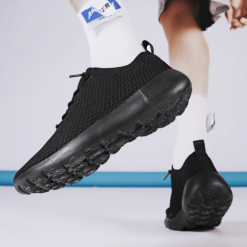 

Summer Shoes Men Loafers New Mesh Lightweight Thick Sole Sports Breathable Tenis Masculino Comfortable Casual Running Shoes