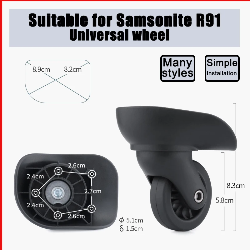 Suitable for Samsonite R91 Suitcase Carrying Wheel Suitcase Accessories Replacement And Repair Roller Trolley Case Pulley