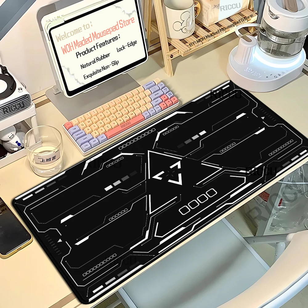 Zodiac Mousepad Moon Star Mouse Mats PC Large Gaming teclado Mouse Pad Rubber Extended Desk Mat Office accessories Black Playmat