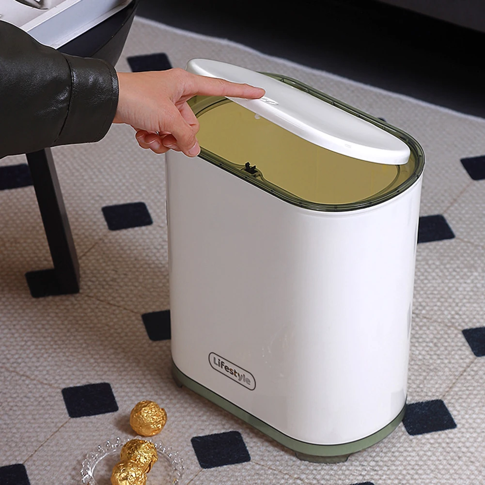 9.5L/10L Kitchen Trash Bin with Lid Automatic Sensor Mini Bin for Table Bathroom