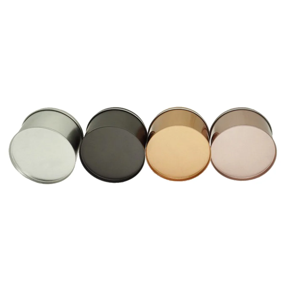 

4pcs Cake Tin Iron Food Storage Container Transparent Pvc Lid Sealed For Coffee Beans Snacks Tea Home Kitchen Travel Camping