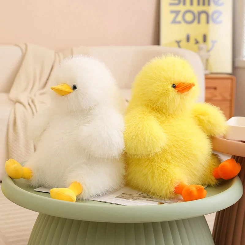 Simulation Giant Yellow Duck Plush Toys Super Soft Stuffed Lifelike Animal White Duck Plushie Doll For Girls Kids Birthday Gifts