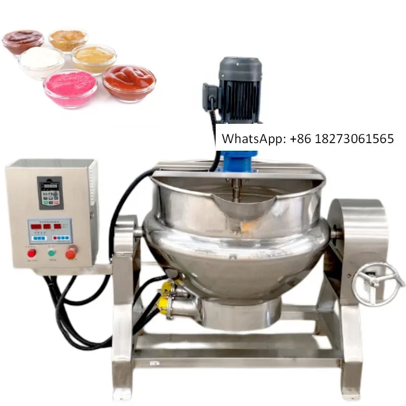 Peanut Candy Industrial Electric Heating Cooking Blender Sugar Water Boiling Pot Cooking Peanut Candy Jacket Water Bottle