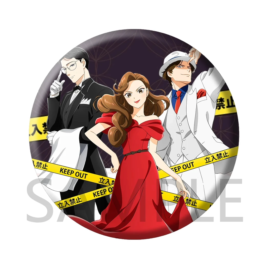 Anime The Dinner Table Detective Pins Nazotoki Wa Dinner No Ato De Badge Cosplay Cartoon Itabag Bedge Button Brooch DADGE Gifts