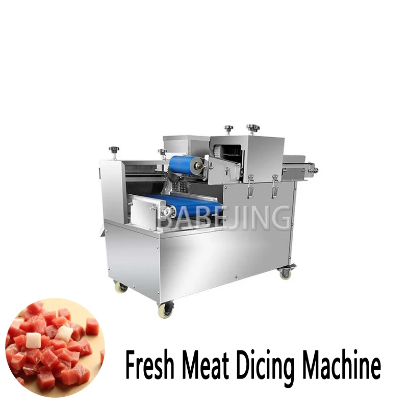 Fully Automatic Meat Cutter, Fresh Meat, Boneless Chicken, Fish Strips, And Diced Machine, One-Time Molding