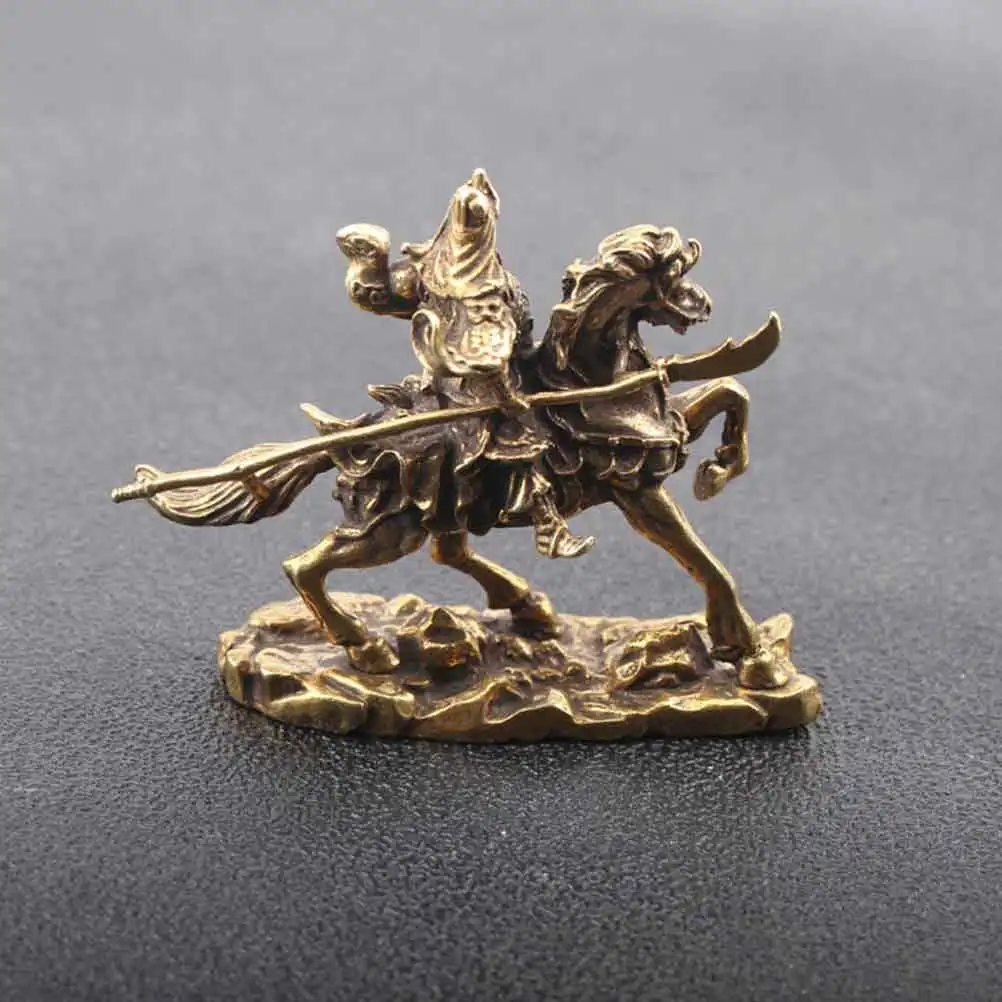 

Guan Statue Copper Desktop Ornament Decor Gift Room Home Decoration Festival Present Craftsmanship Aesthetic Photo