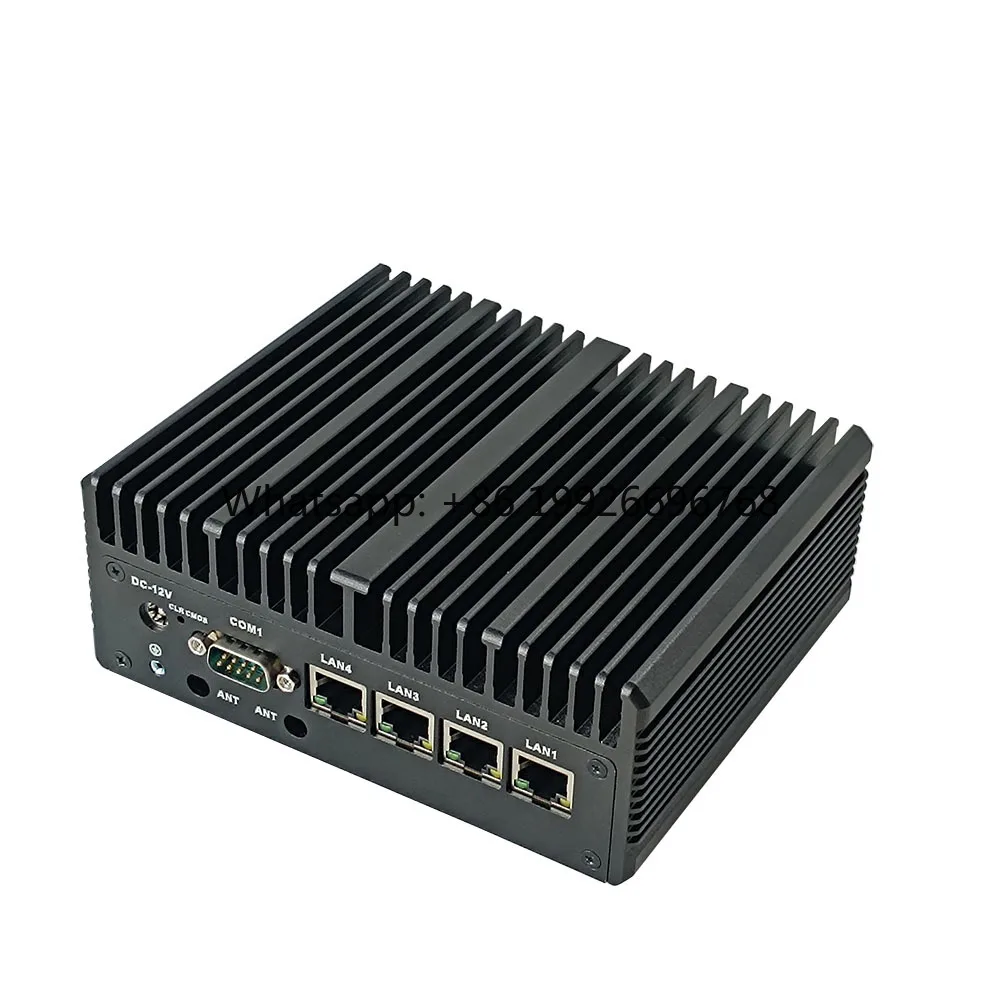 Embedded Industrial Mini Pc X86 Based Bay Trail J1900 Fanless for 4xLan for Firewall/ Router Supports Win10 Linux
