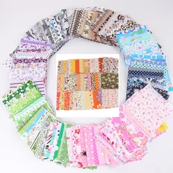 50pcs DIY Floral Fabric Floral Printed Cotton Cloth Sewing Quilting Fabric for Patchwork Needlework Handmade Material 10*10cm