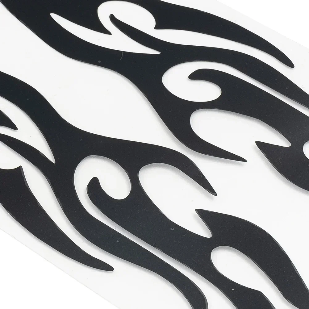 1set DIY Flame Vinyl Decal Sticker Waterproof For Car Motorcycle Gas Tank Fende Vinyl Waterproof Easy Installation Brand New