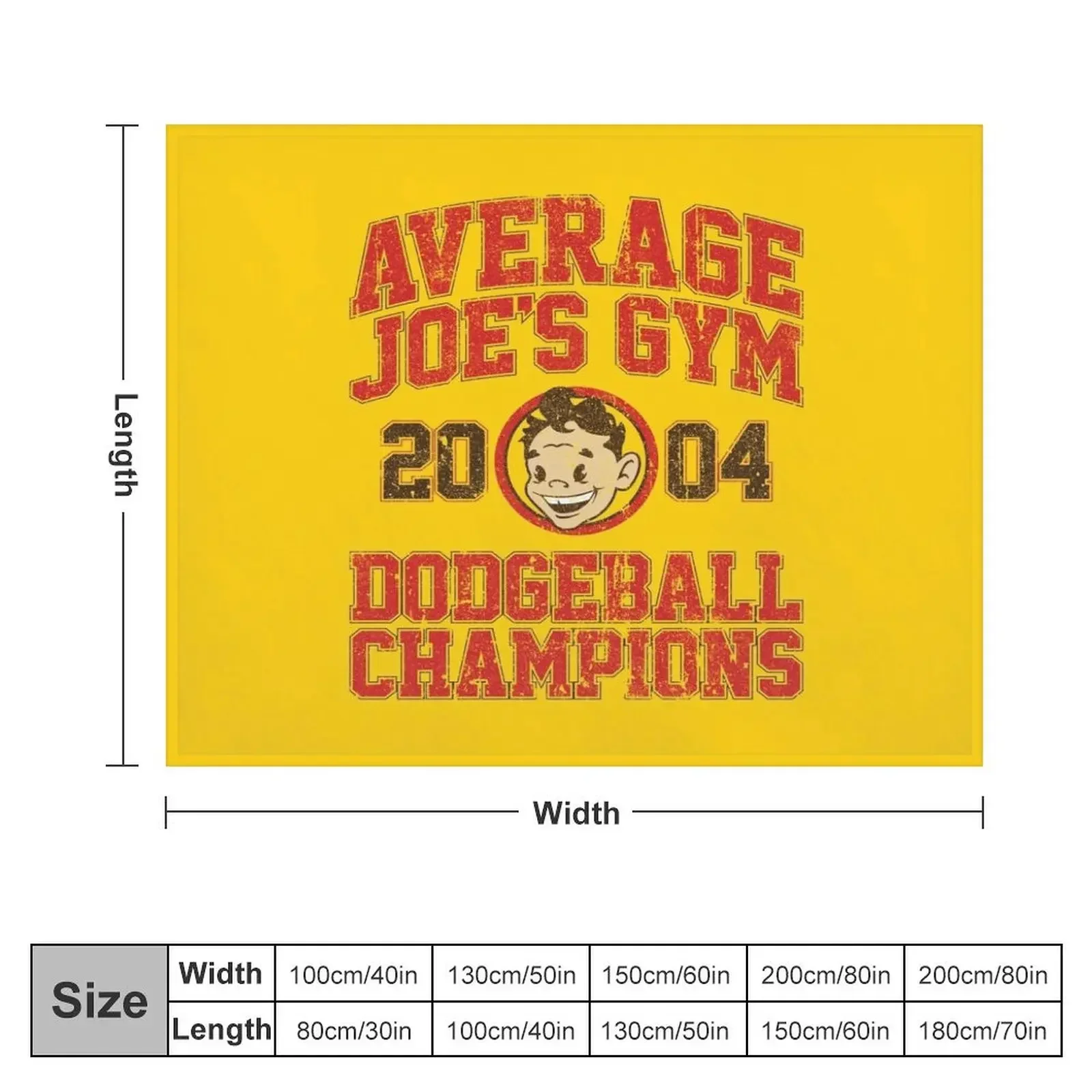 Average Joe's Gym 2004 Dodgeball Champion (Variant) Throw Blanket Giant Sofa halloween Blankets Sofas Of Decoration Blankets