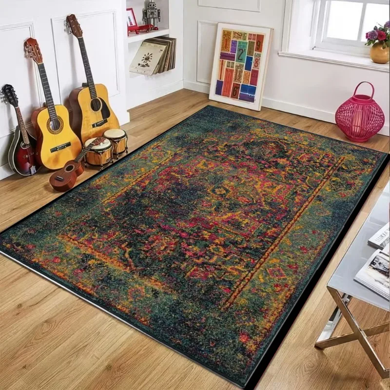 Vintage Courtly Pattern Carpet Bedroom Room Bed Blanket Shoes Room Living Room Bedroom Kitchen Bathroom Rugs Washable Carpet Mat