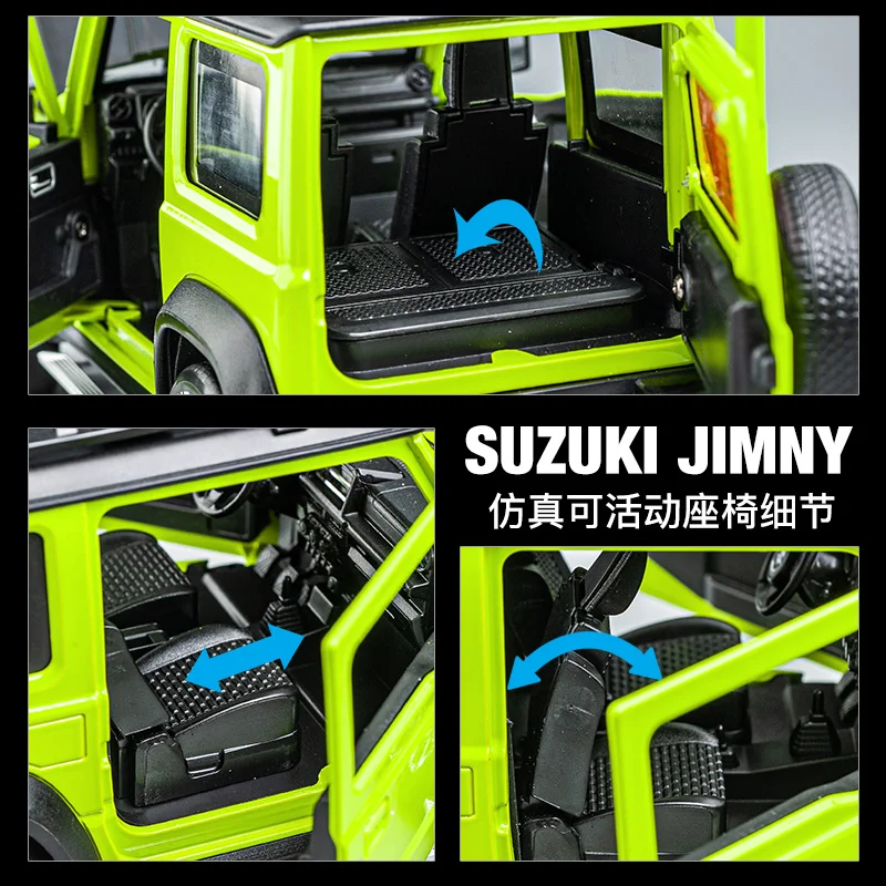 SUZUKI Jimny-Modèle de voiture en alliage de simulation, grand jouet pour garçons, accessoires de modification, bricolage, 1:18