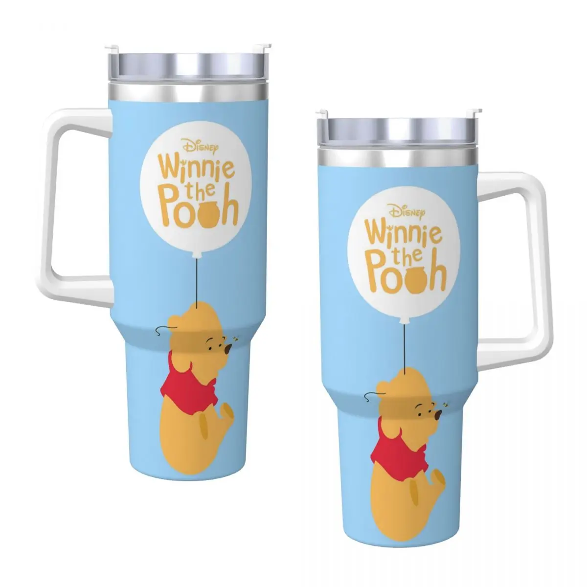 Winnie The Pooh Stainless Steel Tumbler Beach Mugs Cup Large Capacity Thermal Cups Heat Preservation Cold and Hot Water Bottle