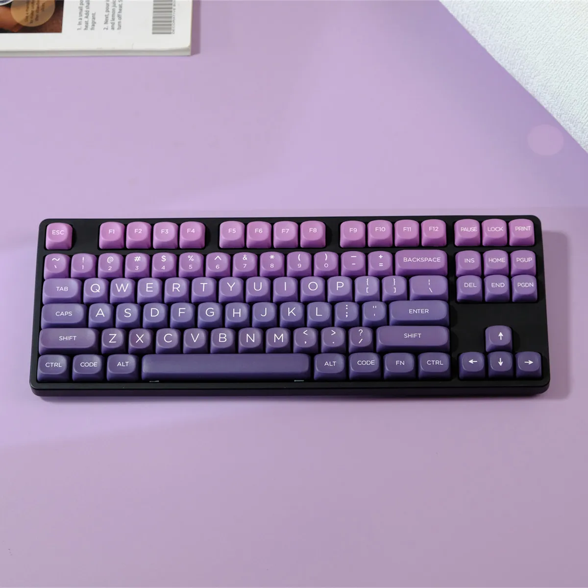 Purple Nobility Keycap Set MOA Profile 126 Keys DYE Sublimation PBT Keycaps For Wooting 60 Mechanical Keyboard