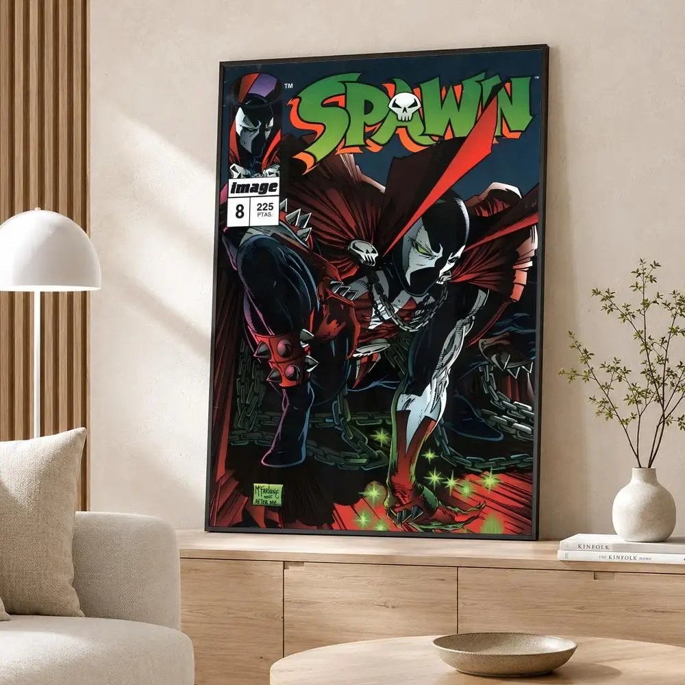 Comic Spawn Poster Poster Wall Sticker Waterproof Self Adhesive HD Art  Bedroom Bar Decor