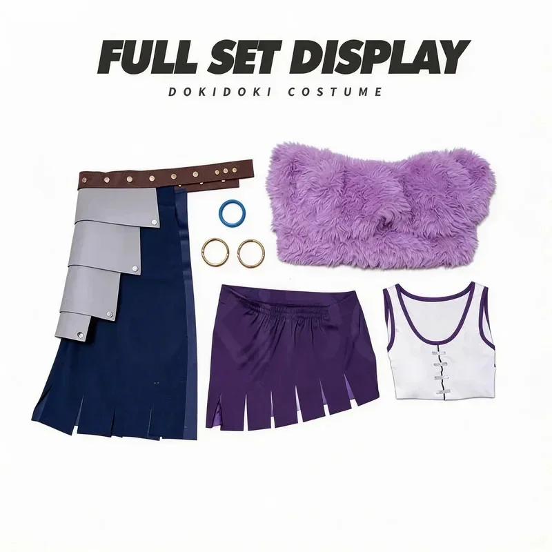 Nico Robin Cosplay Costume Purple Set Anime Character Halloween Masquerade Performance Clothing for Adult Women - view 3