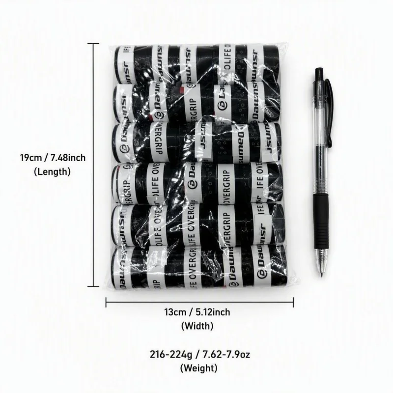 Dawnsr 30Pcs Racket Overgrips Black White, Sweat‑Absorbing Anti‑Slip PU Grip Tape Tennis Badminton Padel Accessories for Rackets