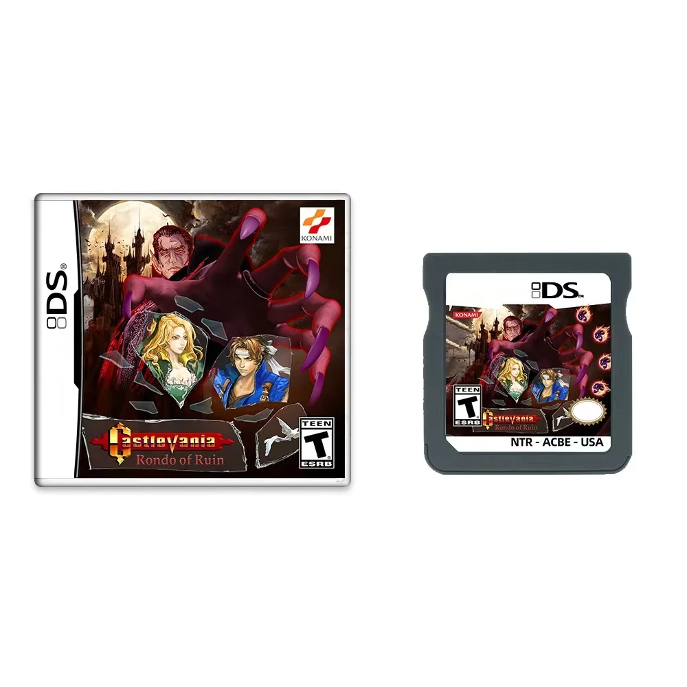 بطاقة ألعاب NDS Castlevania Series Card Castlevania Rondo of Ruin Order of Ecclesia USA إصدار (إصدار بطاقة R4) لـ NDSL 2DS 3DS