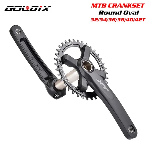 GOLDIX 104BCD MTB bicicleta manivela plato bicicleta 170mm 175mm negro redondo ovalado piñón único 32T 34T 36T 38T aleación de aluminio