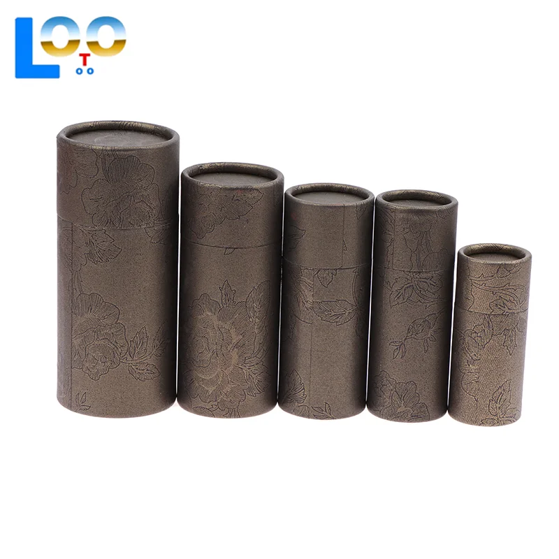 1pcs Round Cardboard Gift Box Cosmetic Essential Oil Bottle Packaging Box Lipstick Perfume Packaging Kraft Paper Tube Boxes