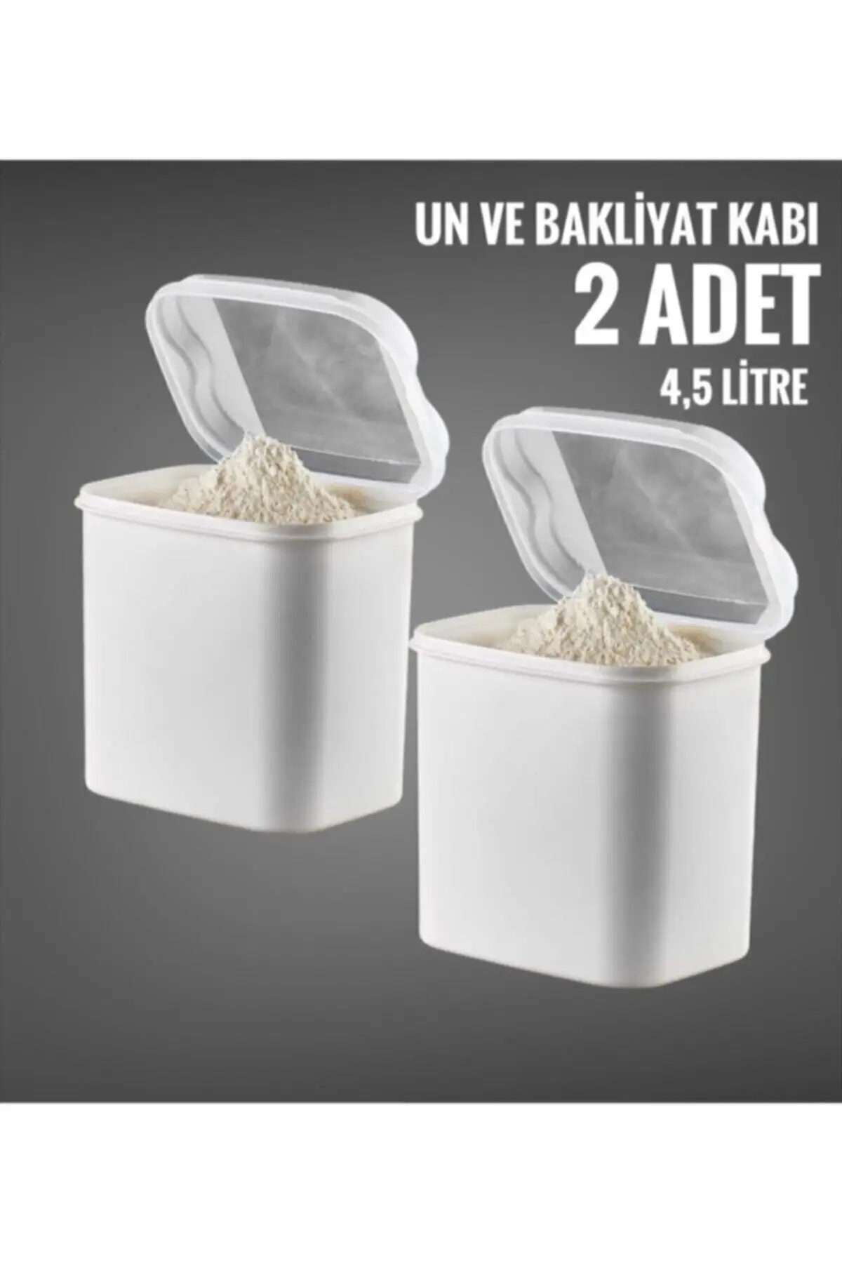 

DOLBOVI 2 Li flour and pulses container 4,5 liters of white (fairy tale storage container white)