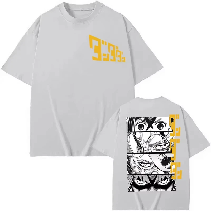 الرجال النساء الكرتون أزياء قصيرة الأكمام تي شيرت اليابانية مانغا Dandadan الجرافيك تي شيرت عالية الجودة القطن المتضخم تي شيرت #4