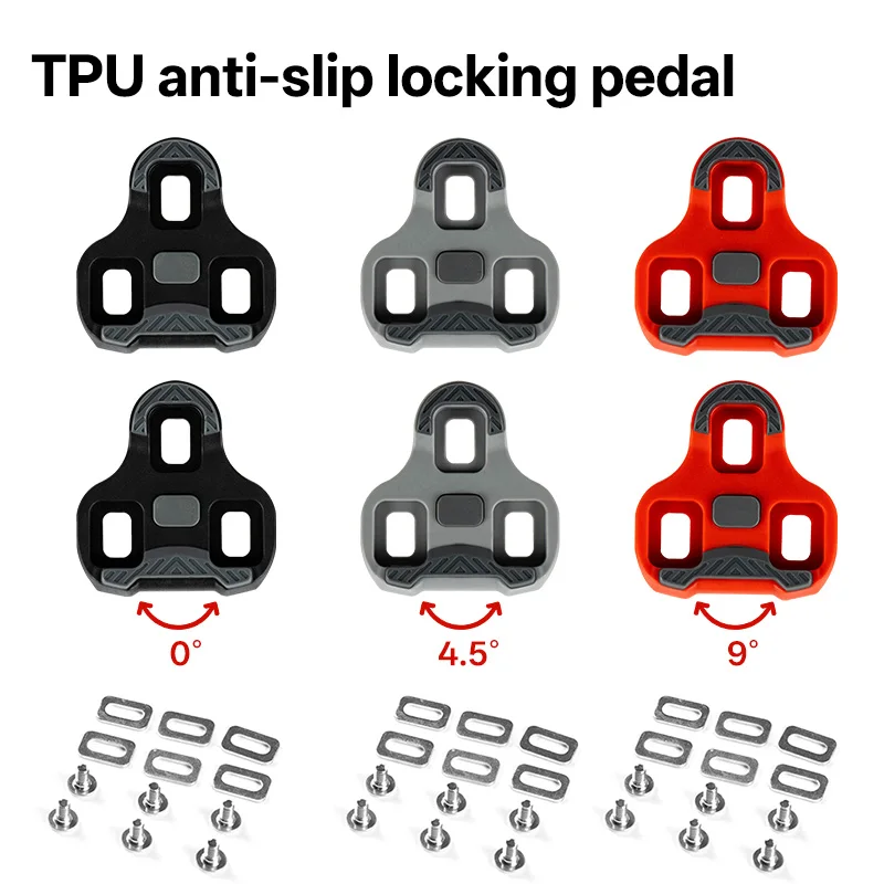 SUKOU Road Bike Pedal Cleats For LOOK KEO  0/4.5/9 Degree Floating Self-locking Cycling Shoes Cleats Accessories