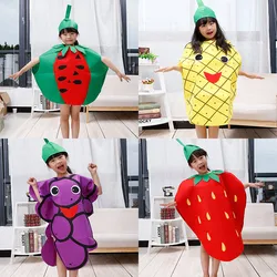 Children Day Cosplay Fruit Costume Funny Holiday Party Cute Clothes Suit Children Performance Overclothes Stage Costume