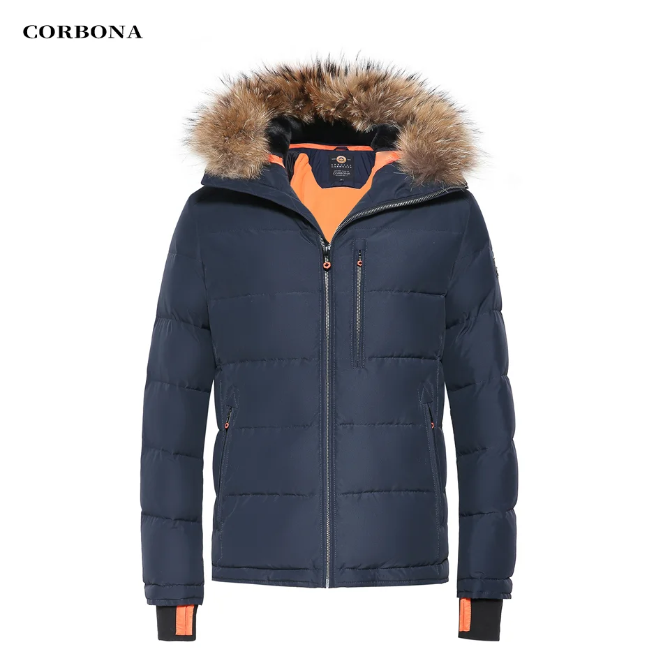 

CORBONA New Men's Jackets Winter Coat Real Ful Business Fashion Multi-pocket Multifunctional High Warmth Parka Thick Casual