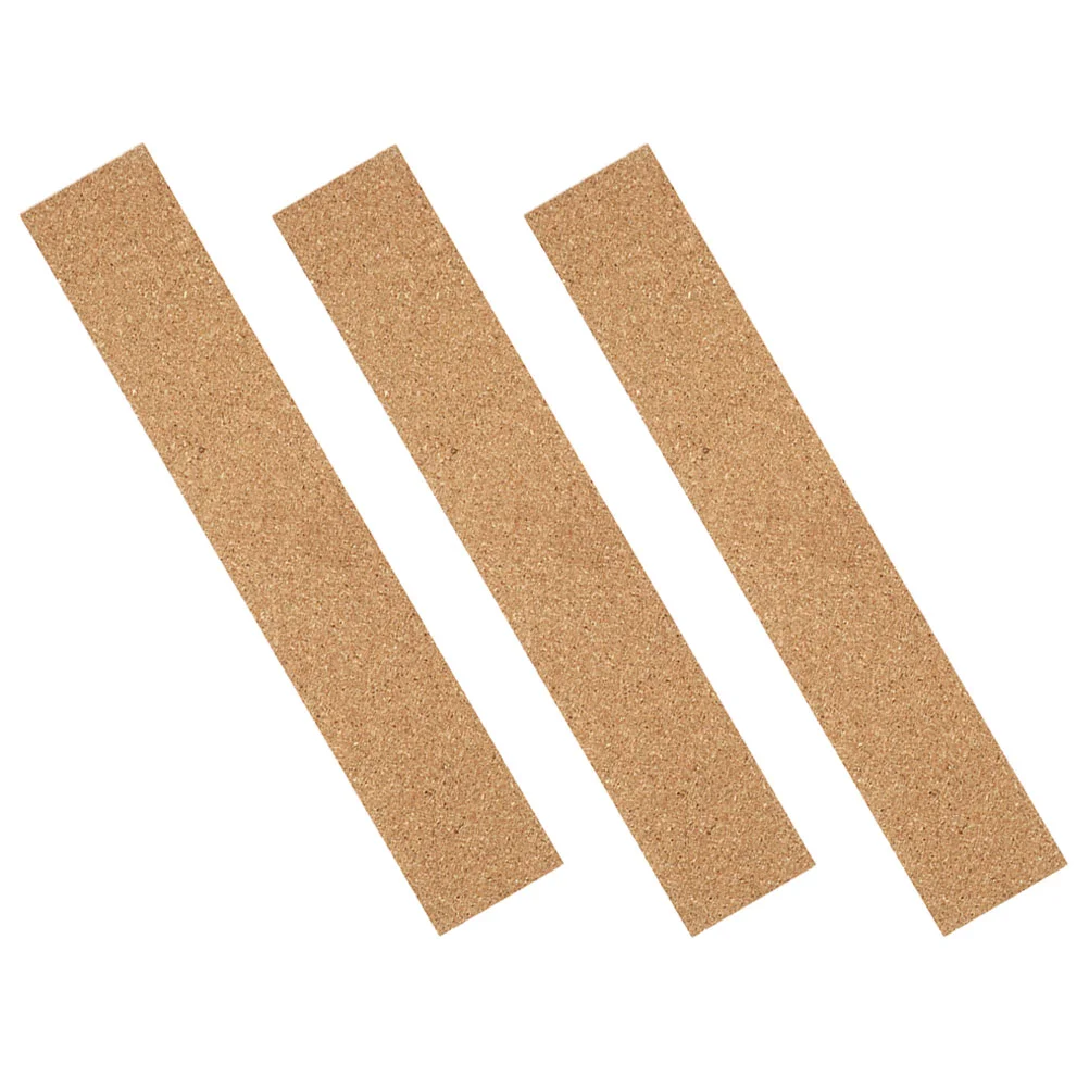 

3 Pcs Cork Strips Natural Frameless Batten Note Board for Walls Thick Boards Adhesive Bulletin Bars