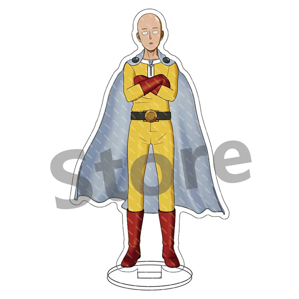 Anime One Punch Man Saitama Genos Blast Senritsu no Tatsumaki Figures Acrylic Stand Model Desk Decor Collect Birthday Gift