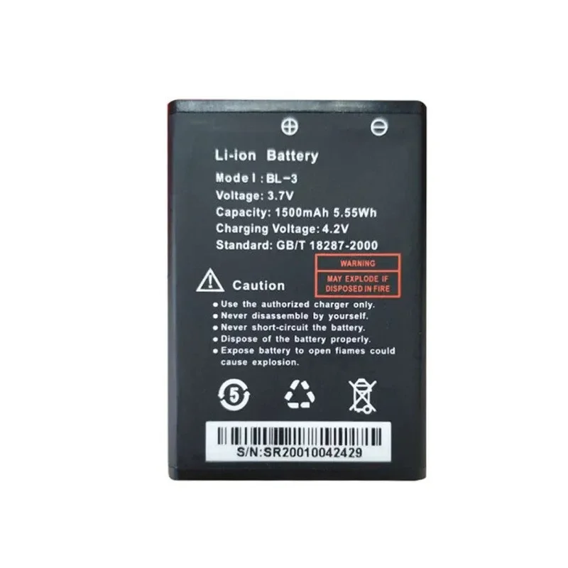 For Baofeng UV-3R Walkie Talkie BL-3 Lithium Battery R5 U3 C50 BL-3 BF-T7 Linglong Lightweight Version Applicable Batteries
