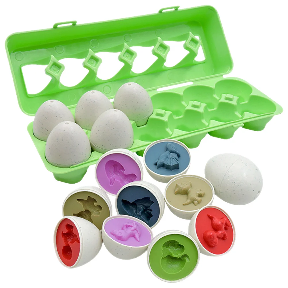 

1Set Dinosaur Matching Eggs Color Shape Cognition Toddler Educational Preschool Learning Plastic Kids Matching Egg Toy
