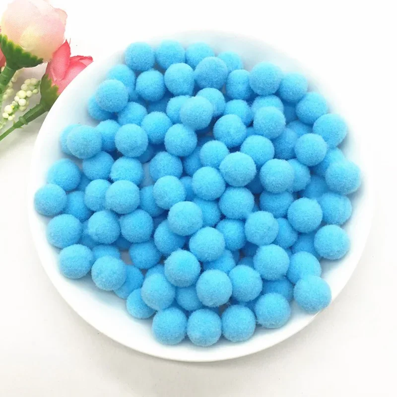 Wholesale 10mm Mini Fluffy Soft Pom Poms Pompon Ball Furball Handmade Kids Toys Crafts DIY Home Decor Sewing Supplies 50/100g