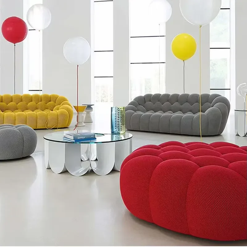 Module Leisure Bubble Sofa Living Room Lazy Curved Bubble Green Color Sofas for Living Room Apartment
