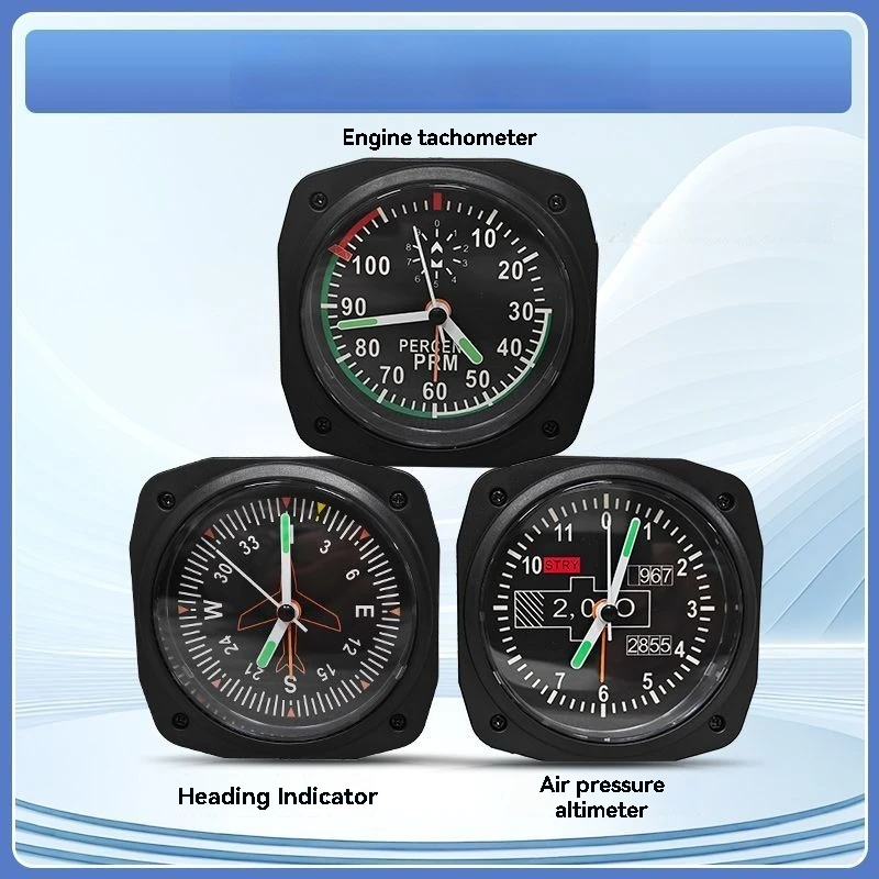 Aviation Simulation Instrument Clock Aircraft Instrument Clockaviation Flight Simulator Accessories ONLY Simulator Clock