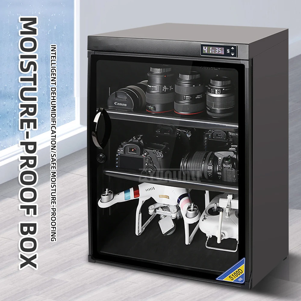 Drying Cabinet for DSLR Cameras, Microphones, and Stamps;100-Liter CNC-Controlled Electronic Dehumidification Cabinet;