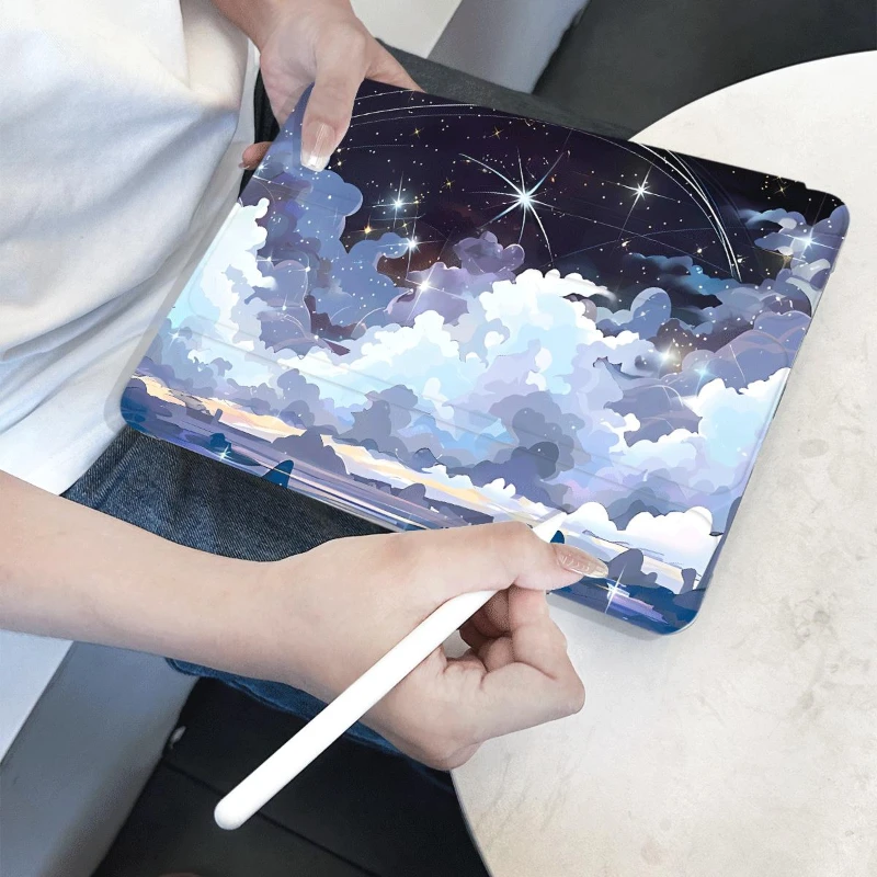 Etui Smart Cover do iPada 6. generacji Etui Ipad 2017 10,5 cala Ipad Mini6 8.3 Pro 11 2. 3. 4. Pokrowiec na tablet Anime Landscape — zdjęcie produktu 5