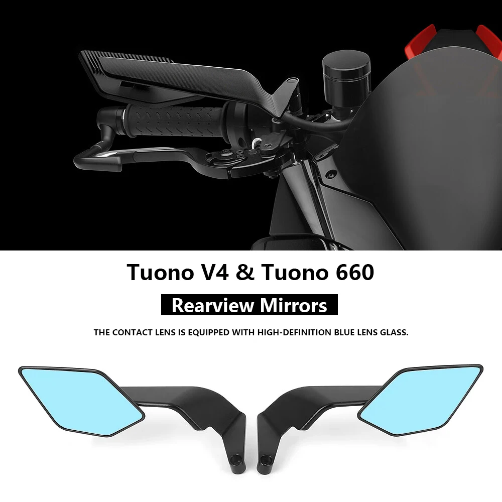 

New For Aprilia Tuono V4 RR TUONO 660 Factory Stealth Max Mirror Adjustable Motorcycle Accessories Side Rearview Mirrors