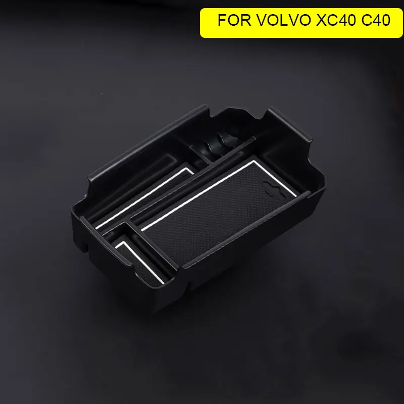 For Volvo XC40 C40 2019 2020 2021 2022 2023 2024 Center Console Organizer Accessories Armrest Insert Secondary Storage Box