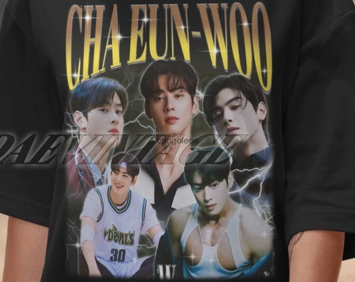 Limited Cha Eun Woo Vintage T-Shirt Cha Eun Woo Kdrama Shirt Tee Cha Eun Woo Actor Shirt for Gift Cha Eun Woo Fan Tees Cha Eun W