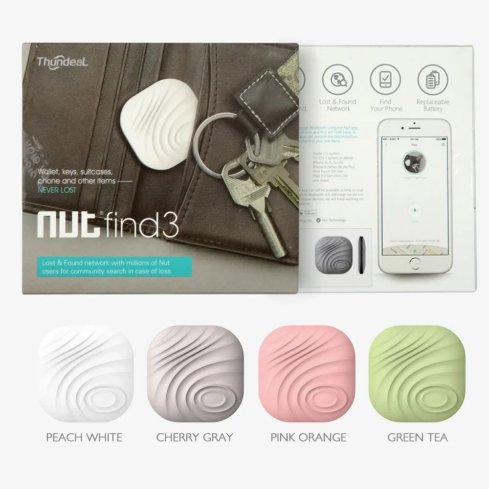 Impower Nut3 Mini Smart Finder Bluetooth WiFi Tracker Locator Purse Wallet Phone Key Anti-lost Alarm for Android&IOS Update Nut2