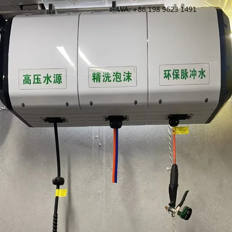 Customization Manufacturer Supplies a Combination Hose Reel with a Box Car Washing Equipment Installed with a Hose Reel