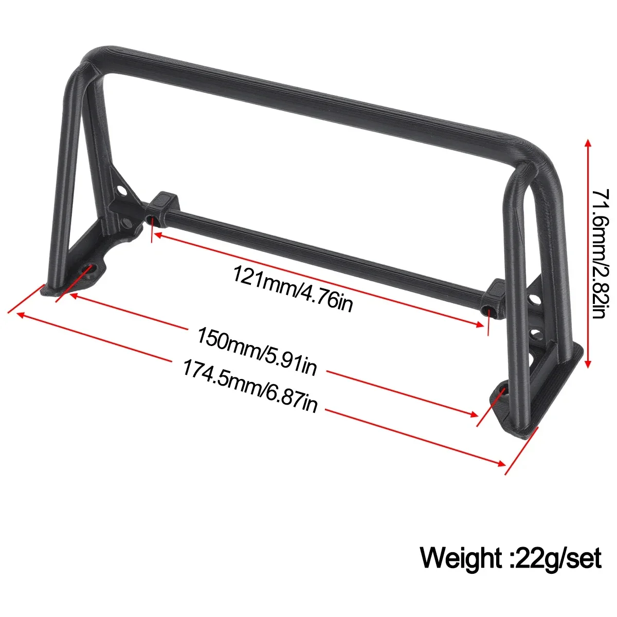 Nylon Roll Cage for Vanquish VS4-10 Phoenix 1/10 RC Crawler, 3D Printed DIY Upgrade Parts