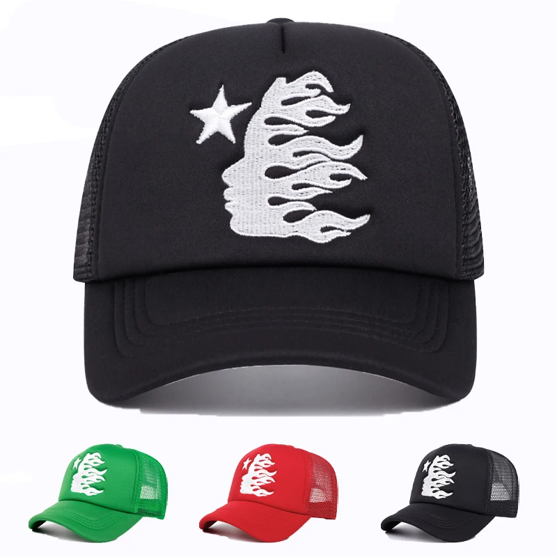 

Four Seasons Mesh Baseball Cap Women Men Fashion Casual Breathable Letter Icon Unisex HipHop Trucker Caps Outdoor Sports Dad Hat
