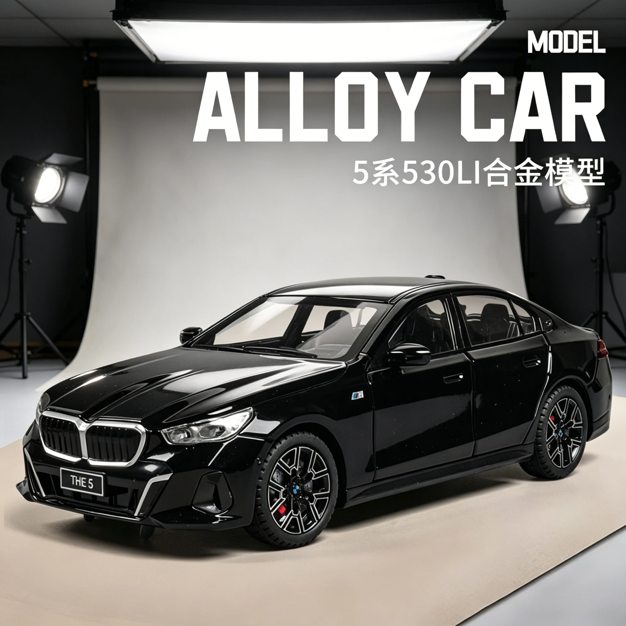 

1:24 5 Series 530 530LI Alloy Car Model Car Diecast Metal Miniature Car Sound＆Light Collection Children Toy Car Vehicle Gift