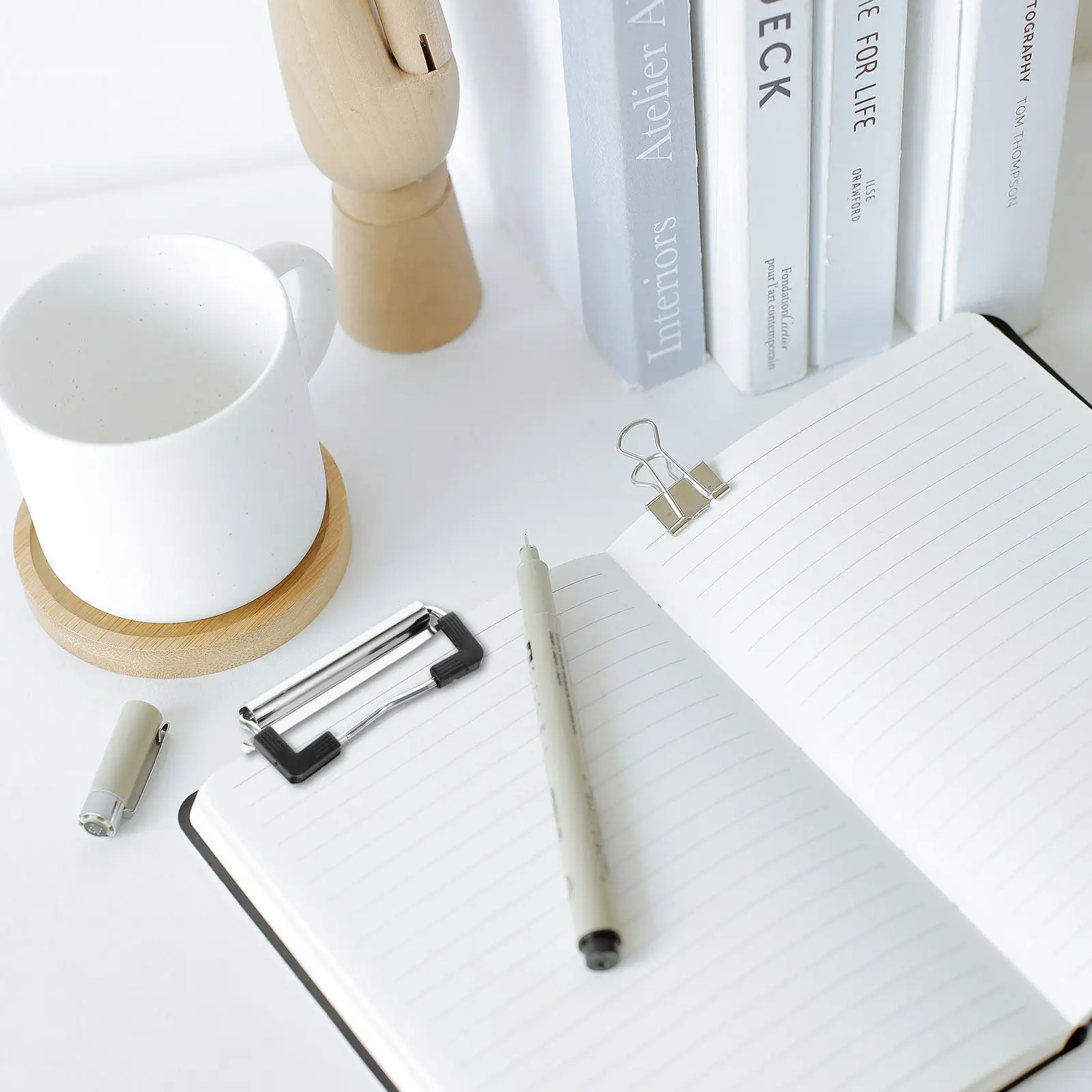 

15Pcs Metal Clipboard Clips Standard Size Mountable Low Profile Hardboard Clamp Wide Spring Clip for School Office Document