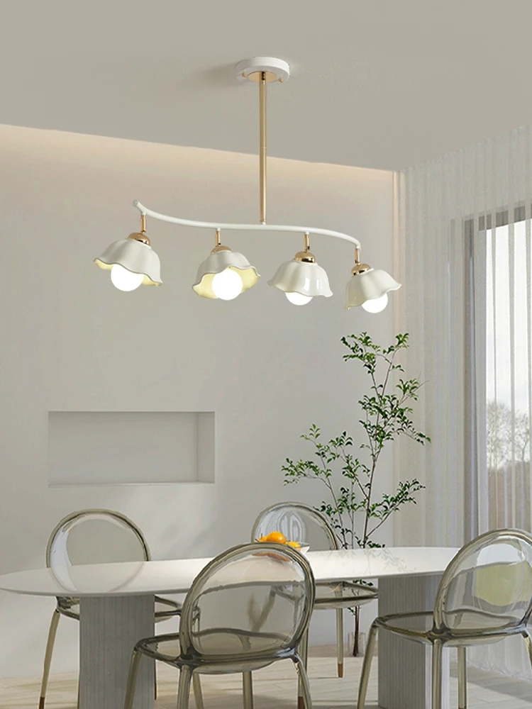 Restaurant chandeliers are very simple, modern and creative, cream style office tea room bar lamps, Nordic dining tableshoplamps