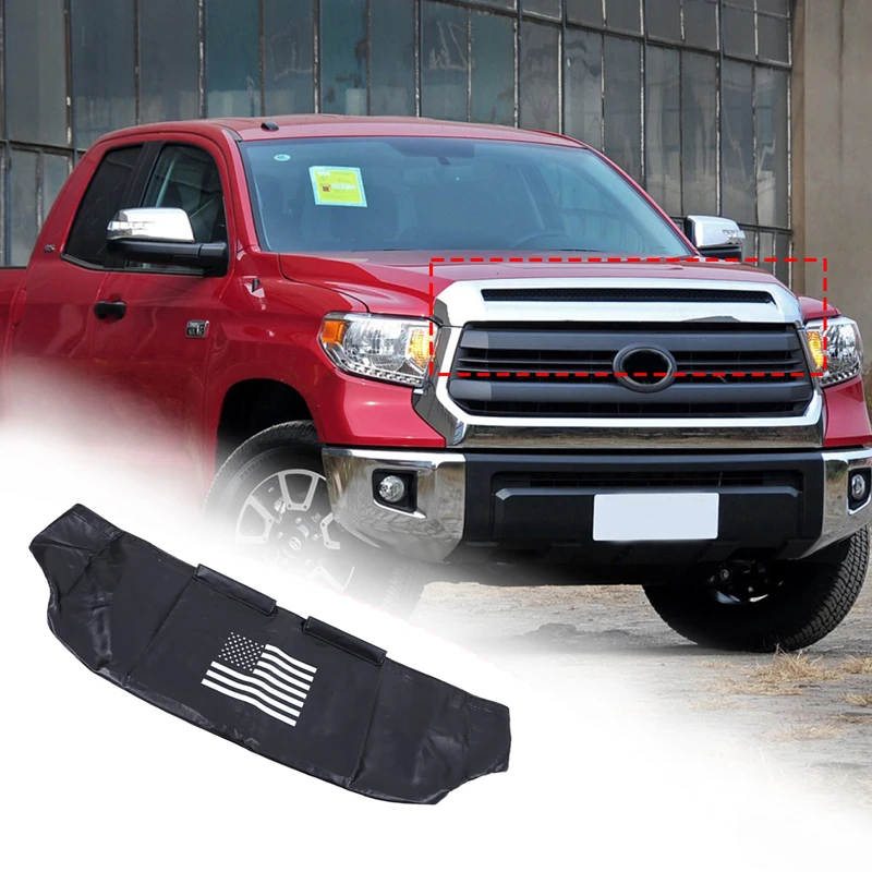 

For 07-21 Toyota Tundra/Sequoia Hood Sand and Stone Block Leather 1-piece Set (American Flag) Auto Accessories